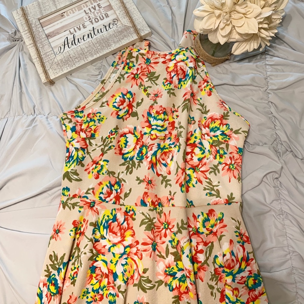 Floral halter dress